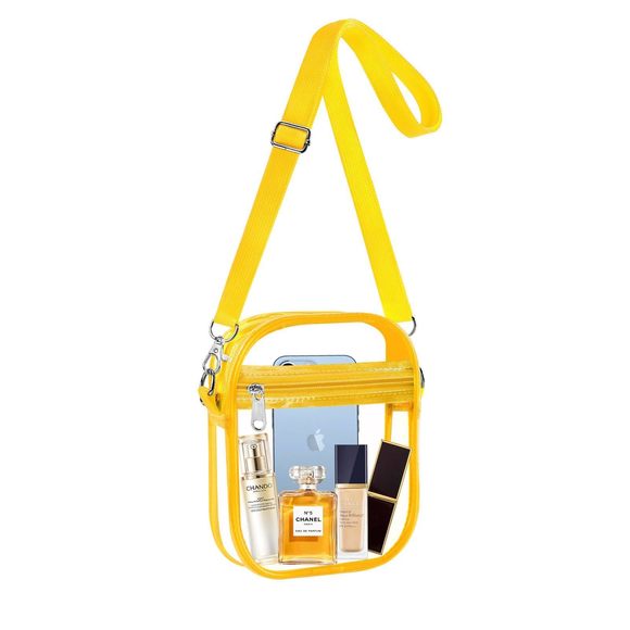 Clear Crossbody Purse Bag, Clear Bag Stadium Aroved With Front Pocket T_T - Picture 1 of 7